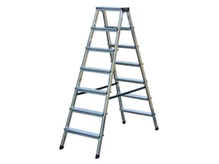 Lichte Universele Trapladder Tweezijdig L 1 64m H 1 29m 2x7treden - 2