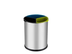 Ronde Afvalscheidingsbak Open Top 3x3.5 Liter Mat RVS