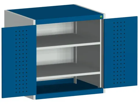 kast met geperforeerde platen,HxBxD 800x800x650mm,2xStalen bodem