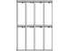 banklocker,dubbeldeks,HxBxD 2150x1200x800mm,RAL7035,front RAL5010