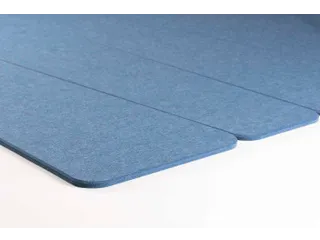 Akoestische PET-vilt trapezium stroken blauw 30x120cm 6 stuks - 2