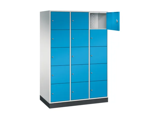 grootvolume-lockersysteem,RAL 7035/RAL 5012,HxBxD 1950x1220x600mm