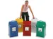 conteneur de tri sélectif,coupe-feu,1x45l,HxlxP 640x330x310mm