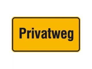 aanwijzingsbord,Eigen weg,aluminium gemerkt,gemoffeld,geel/zwart - 1