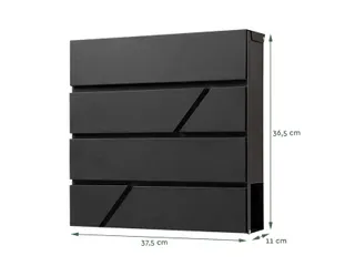 Brievenbus BRASQ PB200 Deluxe wand zwart - 3