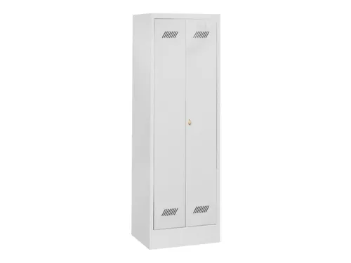 garderobekast,HxBxD 1850x600x500mm,2vak,RAL7035,front RAL7035