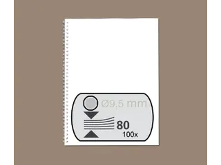 Draadrug GBC 9.5mm 34-rings A4 zilver 100stuks - 2