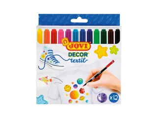 Textielstift Jovi assorti set à 12 stuks - 1