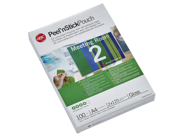 Pochette de plastification GBC A4 autocollant 125 microns brillant 100