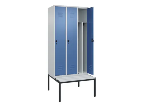 locker voor scheiding van kleding,HxBxD 2120x900x815mm,3vak