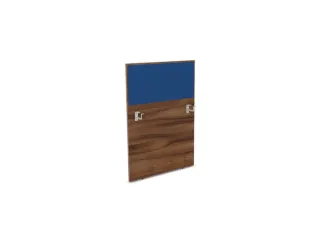 baliepaneel bureau aanbouw links NP-tiepolo nut BN6016-blauw 800mm - 1