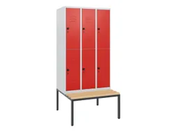 Dubbeldekse dekenkist,HxBxD 1950x900x815mm,3x2vak.,vak B 300mm