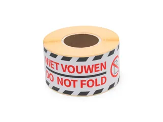 Verpakkingsetiketten 46x125mm Op Rol Do Not Fold 250 Stuks - 1