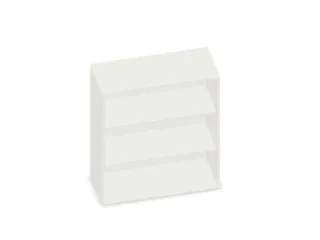 kantoorstelling,HxBxD 1150x1000x430mm,2xhouten vloer,decor romp wit - 2