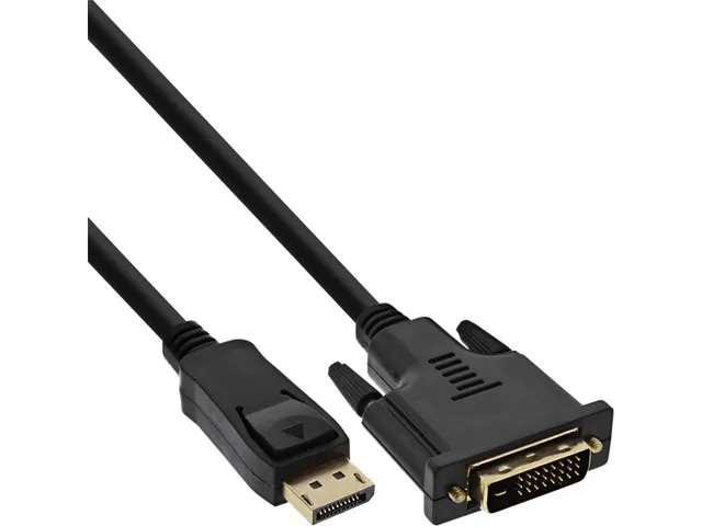 Kabel inLine Displayport DVI 24+1 M/M 2 meter zwart