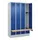 locker met bank,HxBxD 1950x1200x815mm,4vak,vak B 300mm,draaigrendel