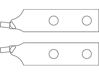 E-8000 A 5 Reservepuntenpaar recht Ø 3,5mm - 1