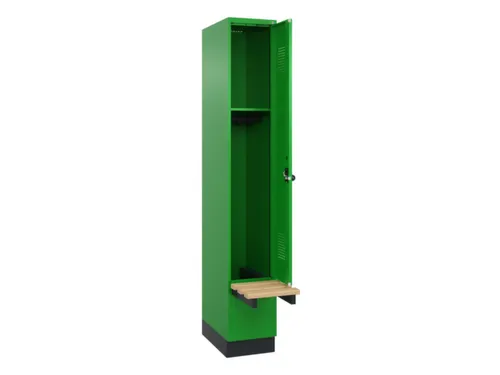 locker met bank,HxBxD 1950x300x815mm,1vak,vak B 300mm,draaigrendel