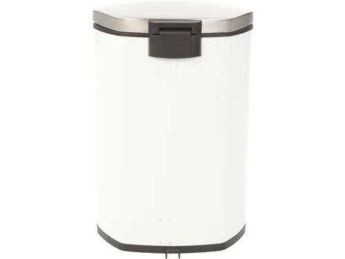 Pedaalemmer met Afvalscheiding Wit Mat RVS 44 Liter