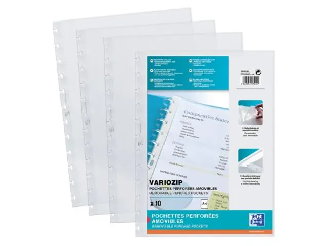 Showtas Oxford Vario-Zipp A4 PP glashelder 10 Stuks