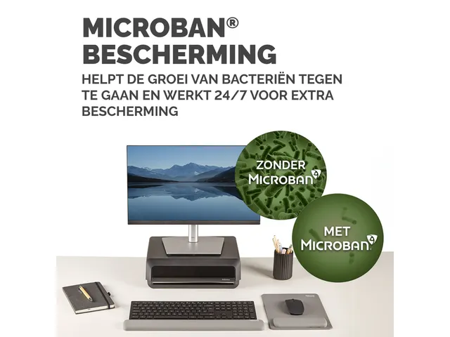 Polssteun Fellowes Breyta grijs 6x47cm