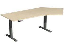 Elektrisch in hgte vst. hoekbureau,HxBxD 630-1280x2166x1130mm