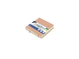 Schetsboek Kangaro 12x12cm oud roze PU hardcover 80 blad 140 grams roo - 1
