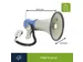 Megafoon met schouderriem 25 W Sirene, spreekfunctie, fluittoon