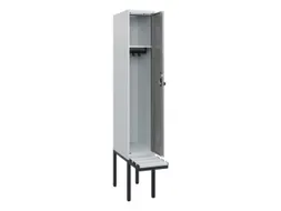 locker met bank,HxBxD 1950x300x815mm,1vak,vak B 300mm,draaigrendel
