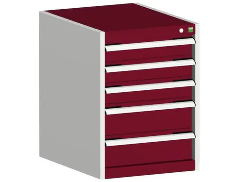 ladekast HxBxD 700x525x525mm 5laden romp RAL7035 front RAL3004