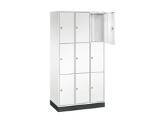 lockerkast,HxBxD 1950x920x500mm,3x3vakken,cil.-slot,sokkel