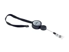 Textielkoord Durable 8229 met afrolmechanisme 90cm zwart