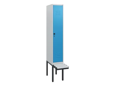locker met bank,HxBxD 1950x300x815mm,1vak,vak B 300mm,draaigrendel