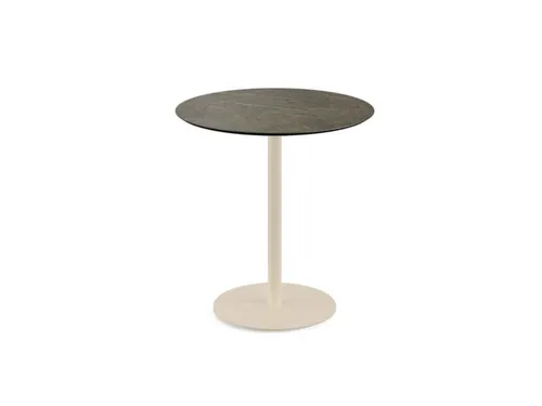 bistrotafel,HxØ 730x700mm,rond,schotelvoet zandkleuren