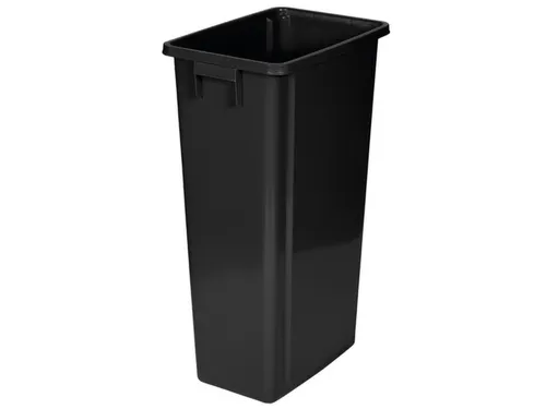 afvalverzamelaar,80l,HxBxD 762x320x460mm,romp PP zwart,gesloten