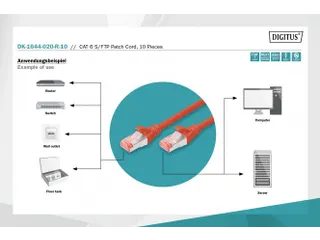 CAT 6 S-FTP patchkabel Cu LSZH AWG 27/7 Lengte 2m 10 stuks Rood - 2