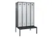 armoire vestiaire avec banc noir et blanc,HxlxP 2120x1200x815mm