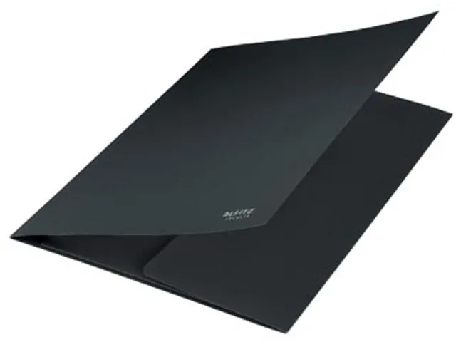 Recycle elastomap met 3 kleppen uit karton A4 zwart