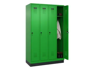 locker,HxBxD 1950x1200x500mm,4vak,vak B 300mm,draaigrendel,sokkel - 1