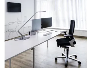 Monitorarm voor 2 schermen bureaubevestiging met klem Zilver - 8
