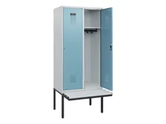 locker met bank,HxBxD 1950x800x815mm,2vak,vak B 400mm,cilinderslot
