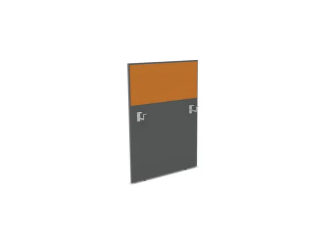 baliepaneel,v. bureau,aanbouw links,B 800mm,MS-donkergrijs,BN3005-geel