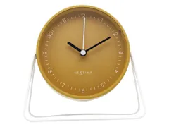 Wekker Nextime Berlin Table 14x13 cm geel metaal