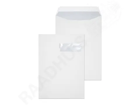 Envelop Raadhuis 229x324 C4 VR akte plakstrip wit 120gr 25 stuks