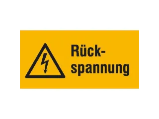 waarschuwings-combibord,Externe spanning,PVC,HxB 26x52mm - 1