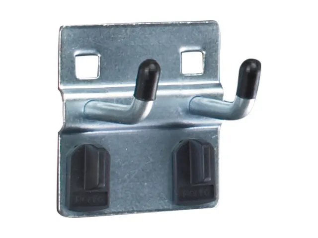 dubbele haak,v. perfoplaat,L 25mm