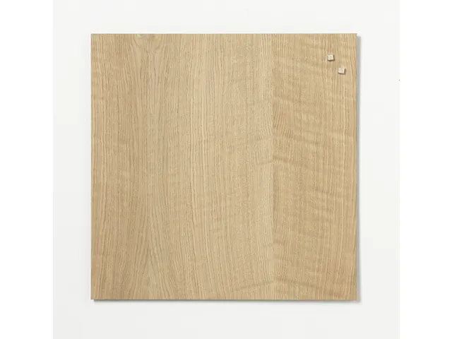 Glasmagneetbord Naga 45x45cm eiken
