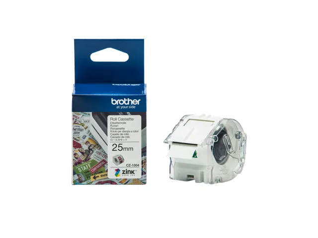 Labeletiket Brother CZ-1004 25mmX5m kleur opdruk