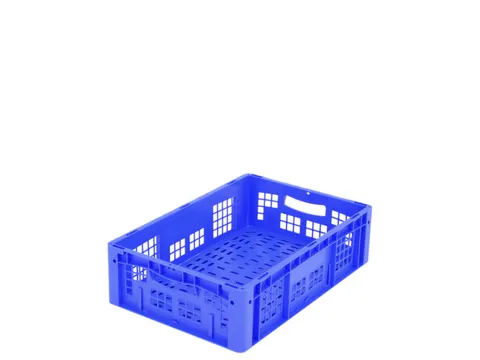 Euronorm Stapelkrat Pp 170x600x400mm Wanden/Bodem Opengewerkt Blauw