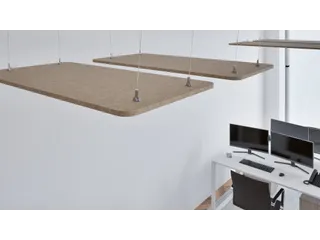 Akoestisch PET-vilt rechthoekig plafondpaneel 60x120cm Beige - 1